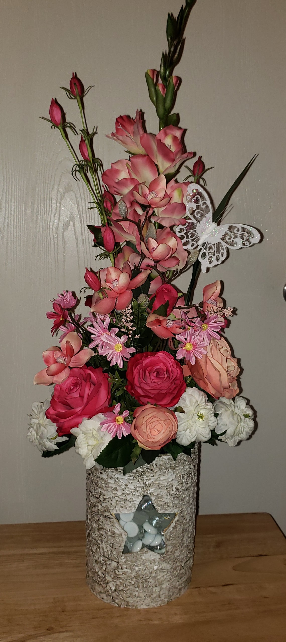 Beautiful Spring Silk Flower Arrangement Etsy