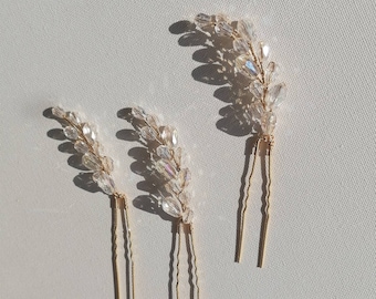 GOLDIE hairpins, sparkly bridal hairpins, bridal hair accessories