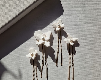 Épingles à cheveux de mariée LUCIA, barrettes à fleurs, accessoires pour cheveux de mariée