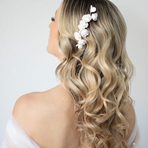 BIANCA Braut Haarkamm mit Perlen, Romantische Hochzeit Haarschmuck