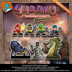 CLANK! Mummys Curse + Expeditions Gold and Silk Upgrade Kit  (Unofficial product)