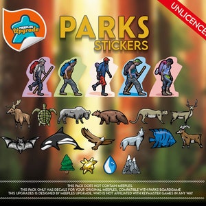PARKS Meeples Upgrade Kit Stickers • Decals Kit • Premium materials!