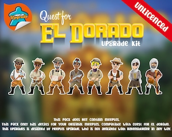 Quest for el DORADO, Upgrade Kit, Decals for your meeples! (Stickers)