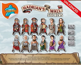 HADRIANS WALL Upgrade Kit, Decals for your meeples! (Stickers) • Premium materials!