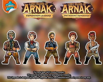 LICENSED The RUINS of ARNAK Expeditions leaders + The Missing Expedition expansion, Upgrade Kit, Decals for your meeples! (Stickers)