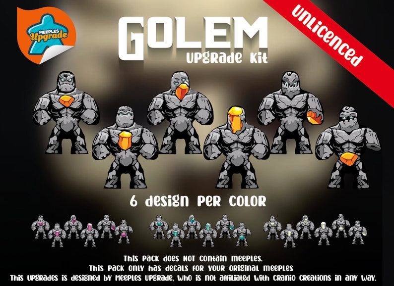 GOLEM Upgrade Kit Stickers Decals Kit Premium materials image 1