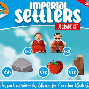 IMPERIAL SETTLERS Meeples Upgrade Kit - Custom Die Cut Decals - Premium materials stickers