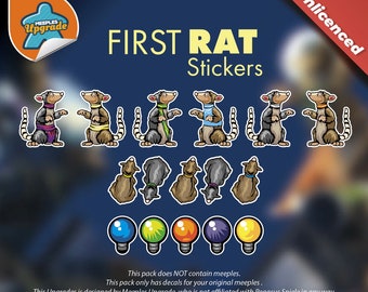 FIRST RAT Upgrade Kit, Decals for your meeples! (Stickers) • Premium materials!