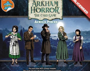 Akrylowe żetony badaczy do gry Arkham Horror LCG, „Noc Fanatyków” – podstawka postaci z akrylu Premium 2 mm z nadrukiem UV
