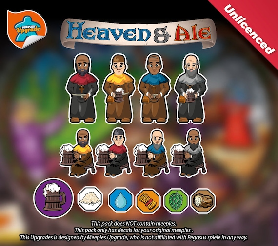 HEAVEN ALE Meeples Upgrade Kit Stickers • Decals Kit • Premium - Main Image