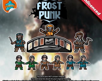FROST PUNK Meeples Upgrade Kit Stickers • Decals Kit • Premium materials!