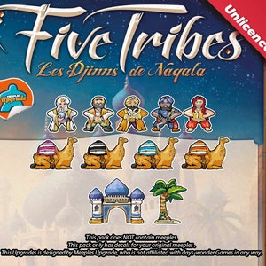 FIVE TRIBES The Djinns of Naqala Meeples Upgrade Kit Stickers • Decals Kit • Premium materials!