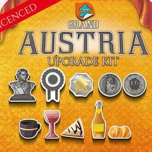 Grand Austria Hotel DX Upgrade Kit, Meeples Stickers!! Custom Die cut decals, Premium materials!