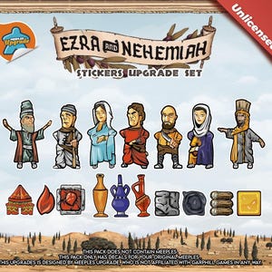 EZRA and NEHEMIAH Meeples Upgrade Kit Stickers • Decals Kit • Premium materials!