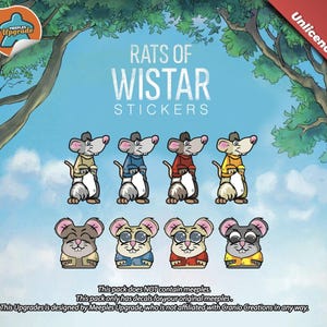 RATS of WISTAR Upgrade Kit, Decals for your meeples! (Stickers) • Premium materials!