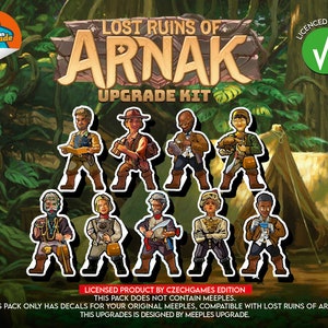 LICENSED The RUINS of ARNAK + Expeditions leaders expansion, Upgrade Kit, Decals for your meeples! (Stickers)