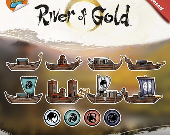 River of Gold Boardgame Upgrade Kit, sticker set (Unofficial product)