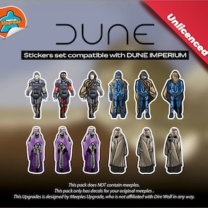 DUNE Meeples Upgrade Kit Stickers Compatible with Dune Imperium Boardgame • Premium materials!