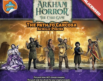 Akrylowe żetony badaczy do gry Arkham Horror LCG, „Droga do Carcosy” – akrylowe, wysokiej jakości podstawki pod postacie z nadrukiem UV o grubości 2 mm