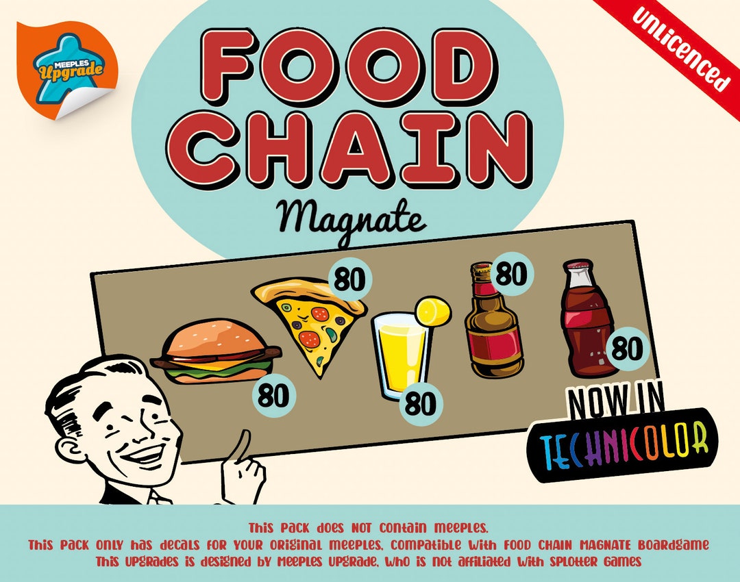 FOOD CHAIN Magnate Upgrade Kit Stickers Decals Kit Premium Materials Etsy