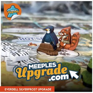 Everdell: Silverfrost boardgame Meeples Upgrade Pack • premium Stickers set for your original meeples image 3