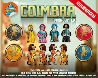 COIMBRA Upgrade Kit, Decals for your meeples! (Stickers)
