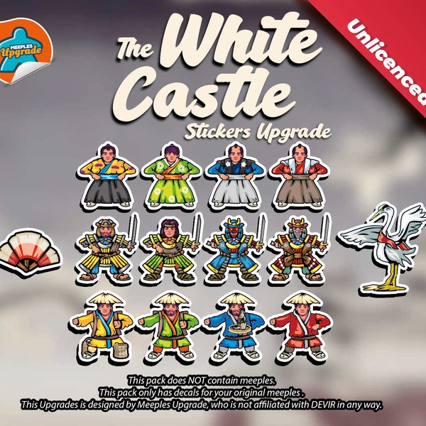 The White Castle Upgrade Kit, boardgames, sticker set (Unofficial product)