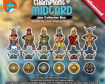 CHAMPIONS of MIDGARD Jarls Collector Box Upgrade Kit, Decals for your meeples! (Stickers) • Premium materials!
