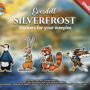 Everdell: Silverfrost – Meeples Upgrade Pack, premium Stickers set for your original meeples