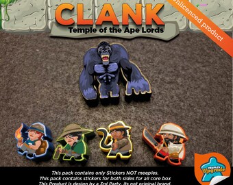 Clank! Temple of the Ape Lord Upgrade Kit (Unofficial product) Stickers for your meeples