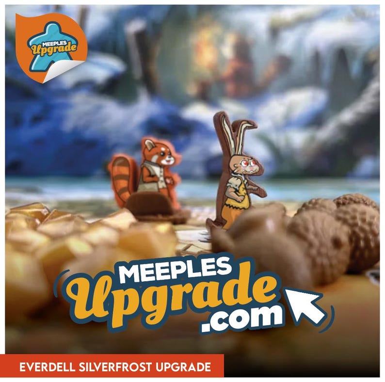 Everdell: Silverfrost boardgame Meeples Upgrade Pack • premium Stickers set for your original meeples image 2