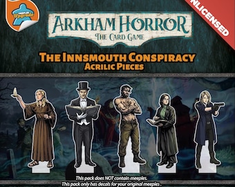 Acrylic Investigator Tokens for Arkham Horror LCG, “The Innsmouth Conspiracy“ - Acrylic Premium 2mm UV Printed Character Standee