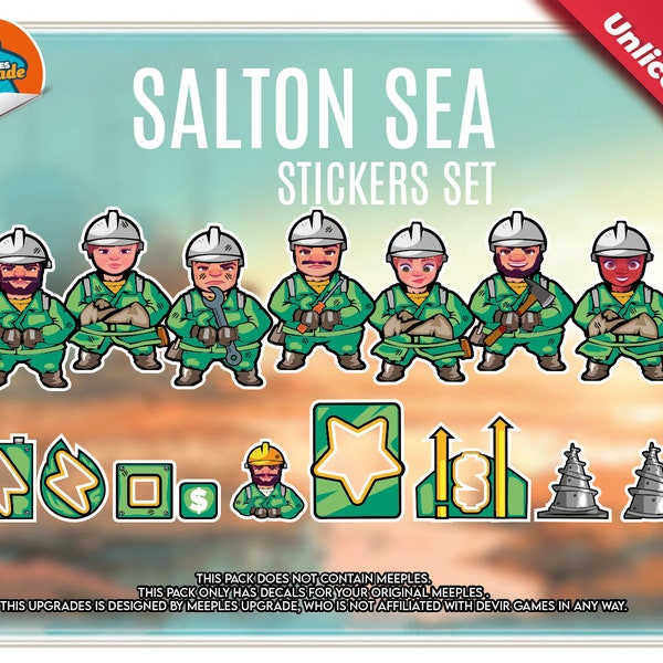 SALTON SEA Upgrade Kit, boardgames, sticker set  (Unofficial product)