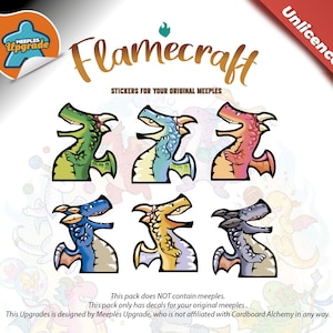 FLAMECRAFT Meeples Upgrade Kit Stickers • Decals Kit • Premium materials!