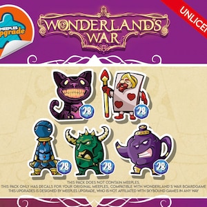 Wonderland's War Meeples Upgrade Kit Stickers • Decals Kit • Premium materials!