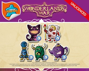 Wonderland's War Meeples Upgrade Kit Stickers • Decals Kit • Premium materials!