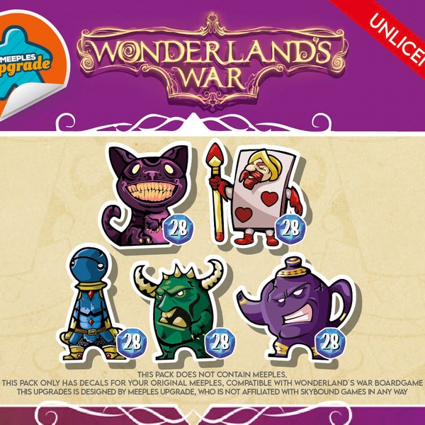 Wonderland's War Meeples Upgrade-Kit Aufkleber • Aufkleber-Kit • Premium-Materialien!