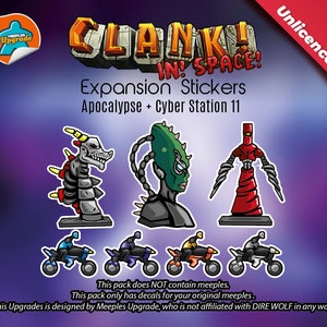CLANK! EM! ESPAÇO! Adesivos de expansão do kit de atualização Apocalipse + Cyber station 11 (produto não oficial)