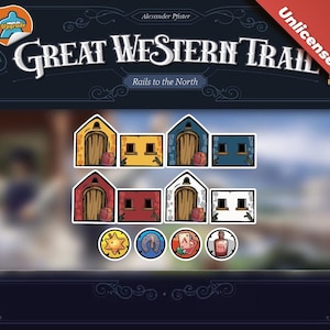 Great Western Trail, Rails to the North - Second Edition Meeples Upgrade Kit Stickers!