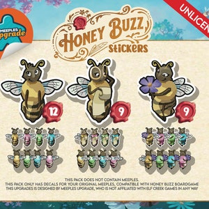 HONEY BUZZ Meeples Upgrade Kit Stickers • Decals Kit • Premium materials!