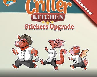 CRITTER KITCHEN Meeples Upgrade Kit Stickers • Decals Kit • Premium materials!