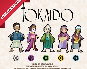 TOKAIDO Upgrade Kit, Decals for your meeples! (Stickers) • Premium materials!