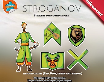 STROGANOV Meeples Upgrade Kit Stickers!