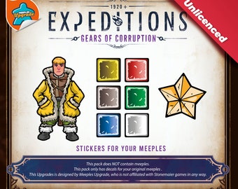 EXPEDITIONS Gears of Corruption Meeples Upgrade Kit Stickers!
