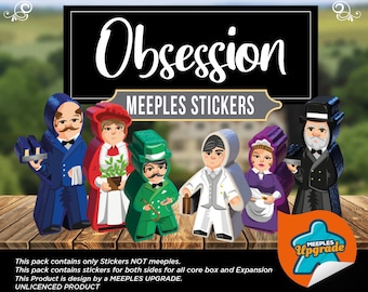 OBSESSION Meeples Upgrade Kit + FREE: Upstairs and Downstairs Expansion and EXTRA Cook!