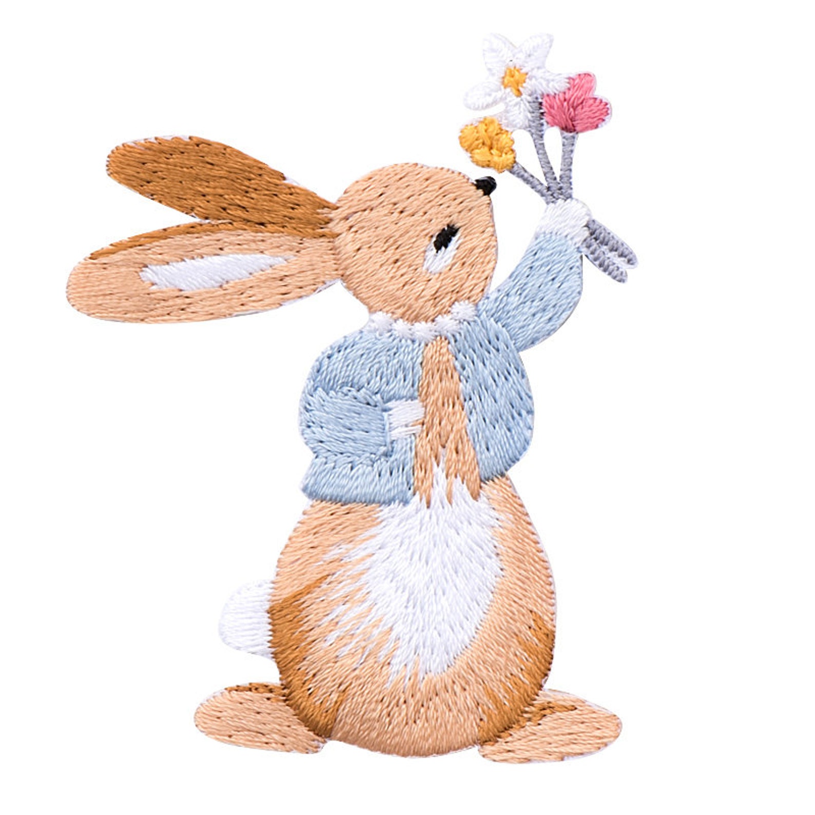 Rabbit Patches Bunny Patch Embroidered Patch IronOn/SewOn Etsy