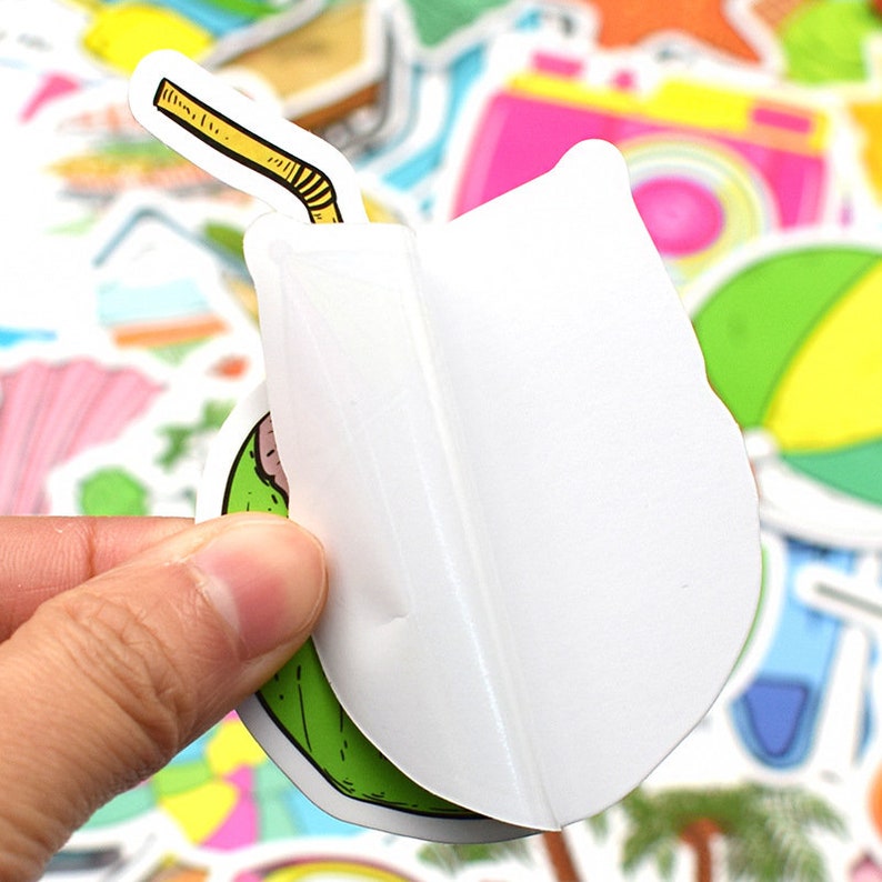 50 Pcs Summer Vacation Sticker Pack Travel Stickers Laptop Suitcase Stickers Skateboard Stickers Decoration Stickers