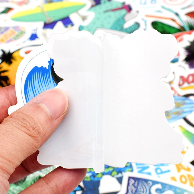 50 Pcs Summer Surfing Sticker Pack Travel Stickers Laptop Suitcase Stickers Skateboard Stickers Decoration Stickers Ver.2
