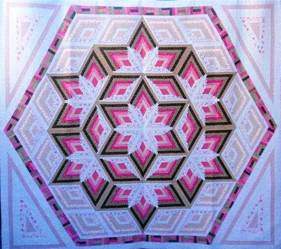 Diamond Log Cabin Star Quilt Pattern Etsy