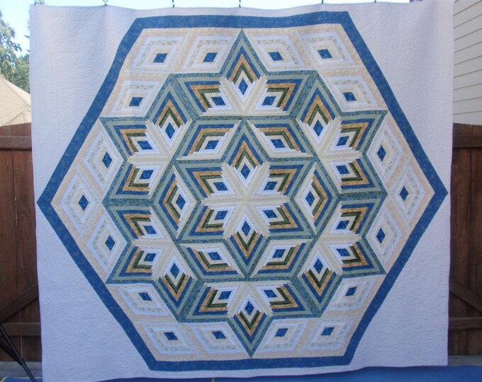 Diamond Log Cabin Star Quilt Pattern - Etsy